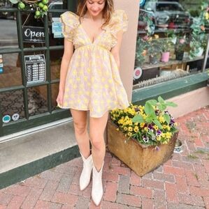 Buddy Love Penny Ruffle Mini Babydoll Dress Size Small NEW NWT Coquette